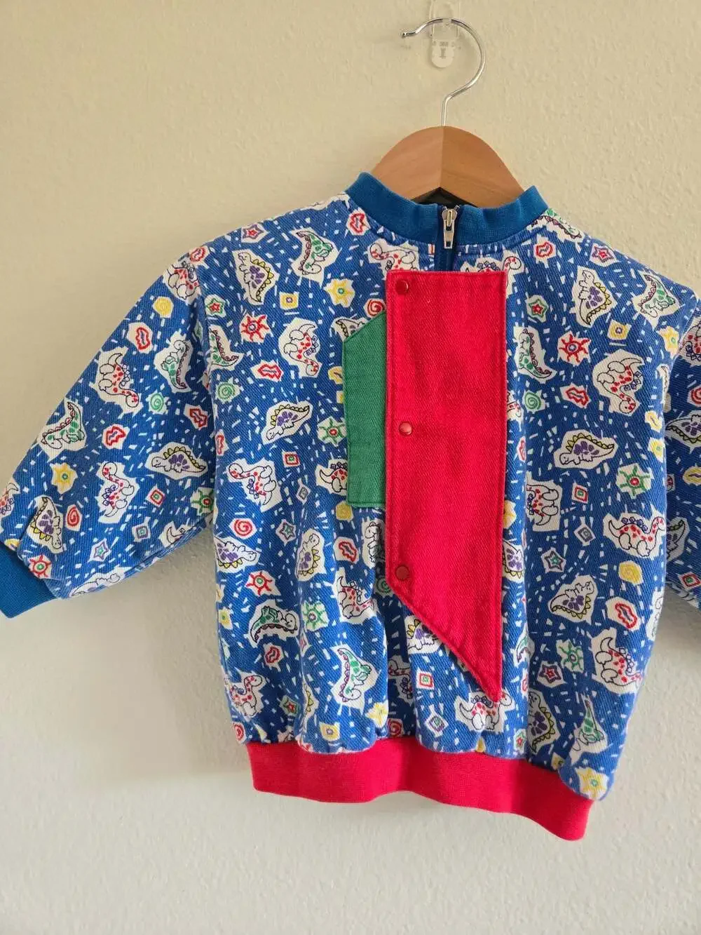 Vintage OshKosh B'Gosh Dinosaur Print Sweatshirt Jacket Size 2T